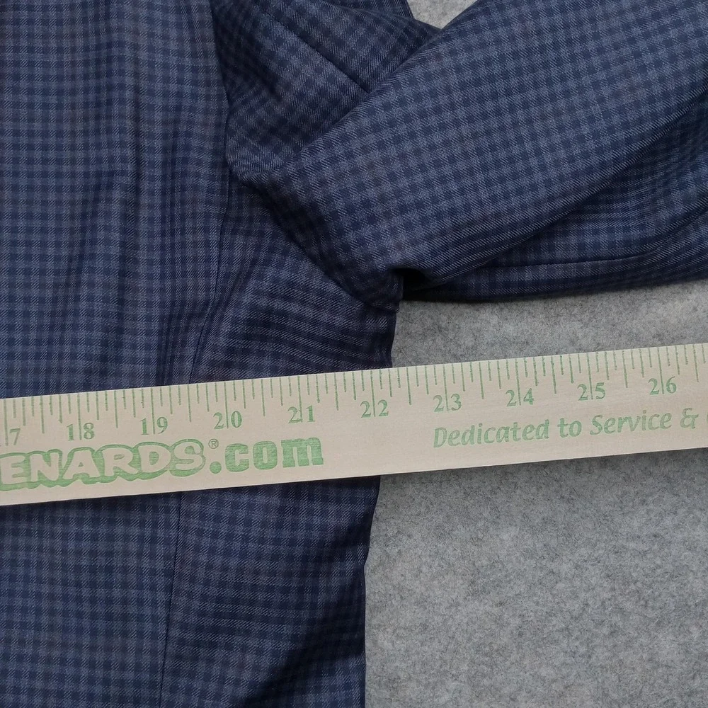 Peter Millar Blazer Mens 42 Blue Check Sport Coat Jacket Two Button‎ Formal*